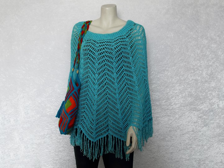 Häkelanleitung Poncho / Sommerponcho / Beach Cover Solana