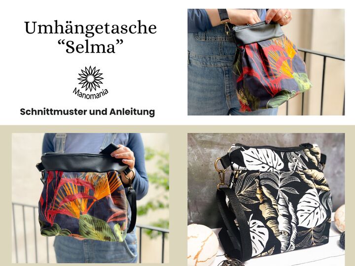 Umhängetasche "Selma", Schnittmuster und Anleitung; DIN A4