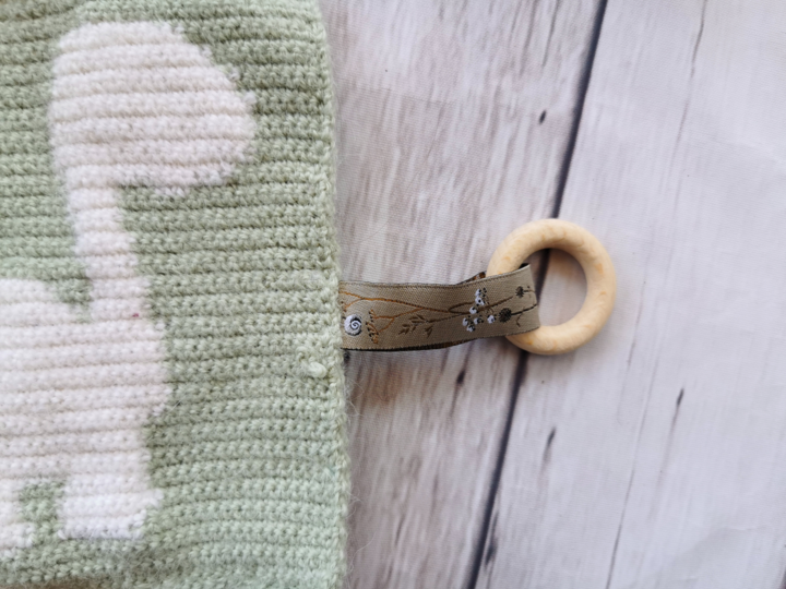 crochet pattern PDF crackle cloth dino kids gift baby blanket