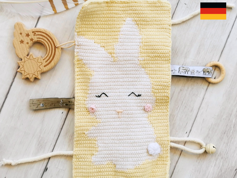 häkelmuster PDF knistertuch hase häkeln kinderzimmer