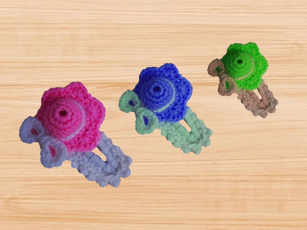 A crochet hat Hair clip pattern - Image 2