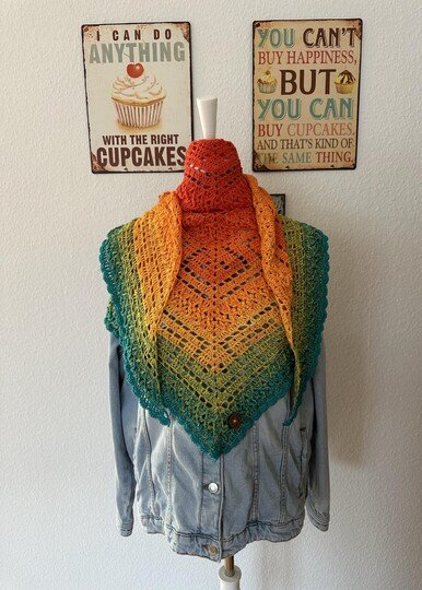 Häkelanleitung Dreieckstuch "Olympia"