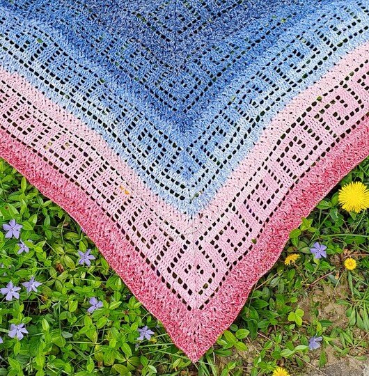 Häkelanleitung Dreieckstuch "Olympia"