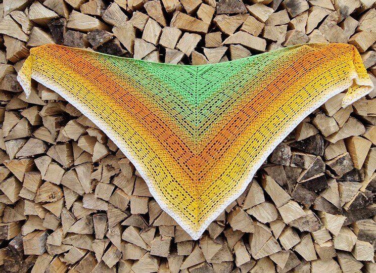 Häkelanleitung Dreieckstuch "Olympia"