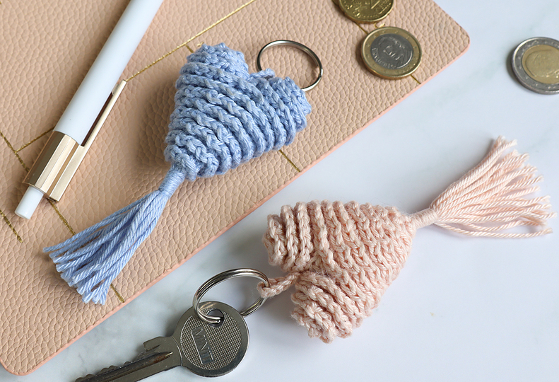 Herz mit Quaste - Taschenbaumler, Schlüsselanhänger