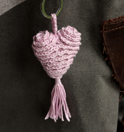 Herz mit Quaste - Taschenbaumler, Schlüsselanhänger