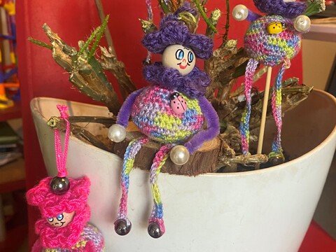 Blumenkinder - 3 Varianten - Taschenbaumler, Kantenhocker, Blumenstecker