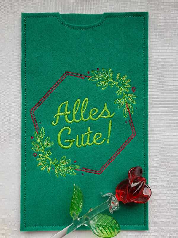 Stickdatei - Alles Gute - Rahmen - 3 Größen - Geschenk