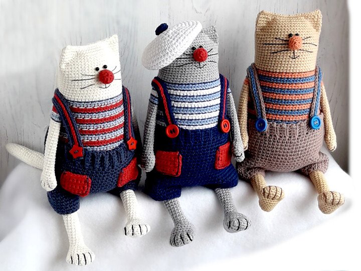 Amigurumi crochet cat pattern, Crochet kitty, Julius the Happy Chef Cat