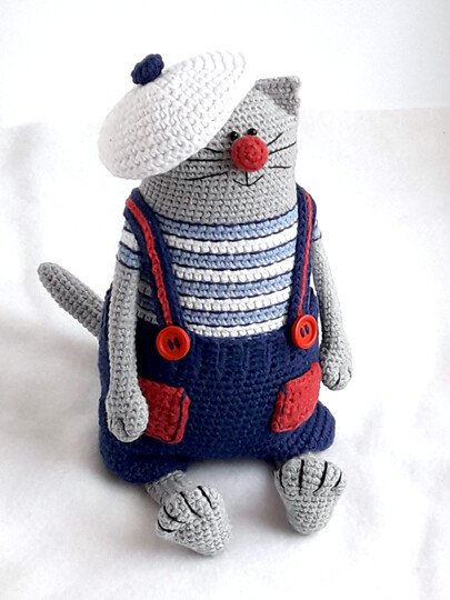 Amigurumi crochet cat pattern, Crochet kitty, Julius the Happy Chef Cat
