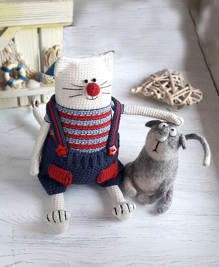 Amigurumi crochet cat pattern, Crochet kitty, Julius the Happy Chef Cat