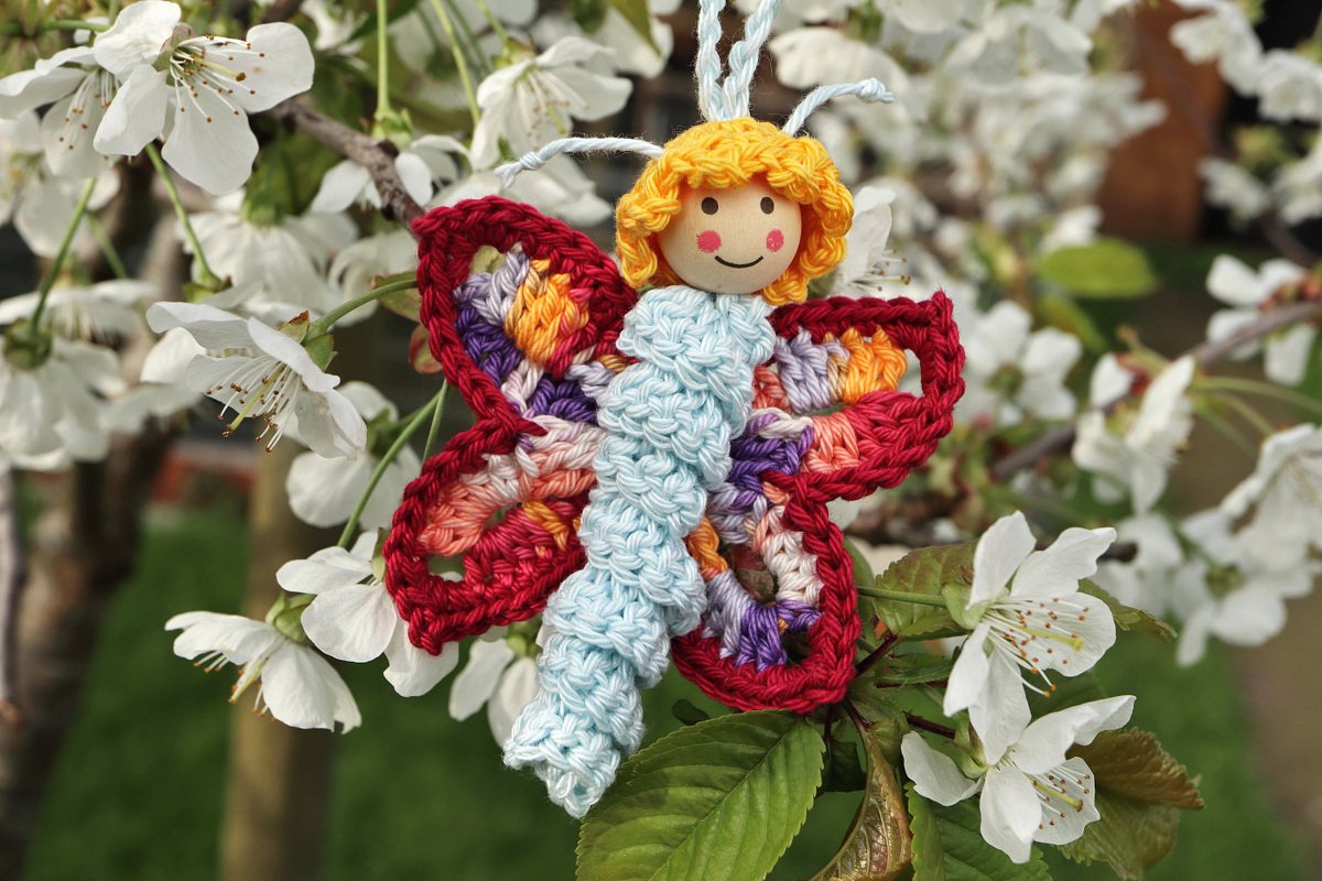 Häkelanleitung Glücks-Würmchen Glücks-Schmetterling - Bild 2