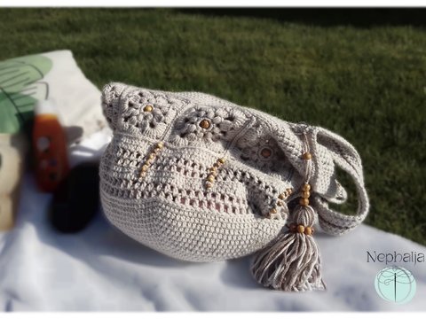 Tragegtasche im Boho Stil - Häkelanleitung