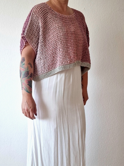 Häkelanleitung für das oversize Crop-Shirt "Das Sommerdingens"