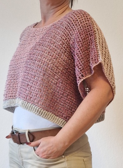 Häkelanleitung für das oversize Crop-Shirt "Das Sommerdingens"