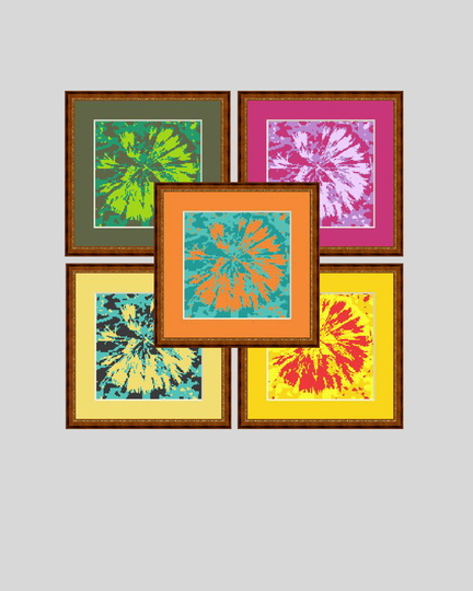 Dandelion embroidery template cross stitch