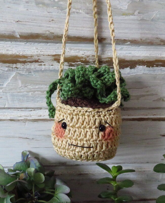 Pflanze häkeln im Hängetopf Kawaii *Carolines Welt*