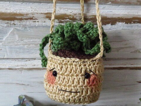 Pflanze häkeln im Hängetopf Kawaii *Carolines Welt*