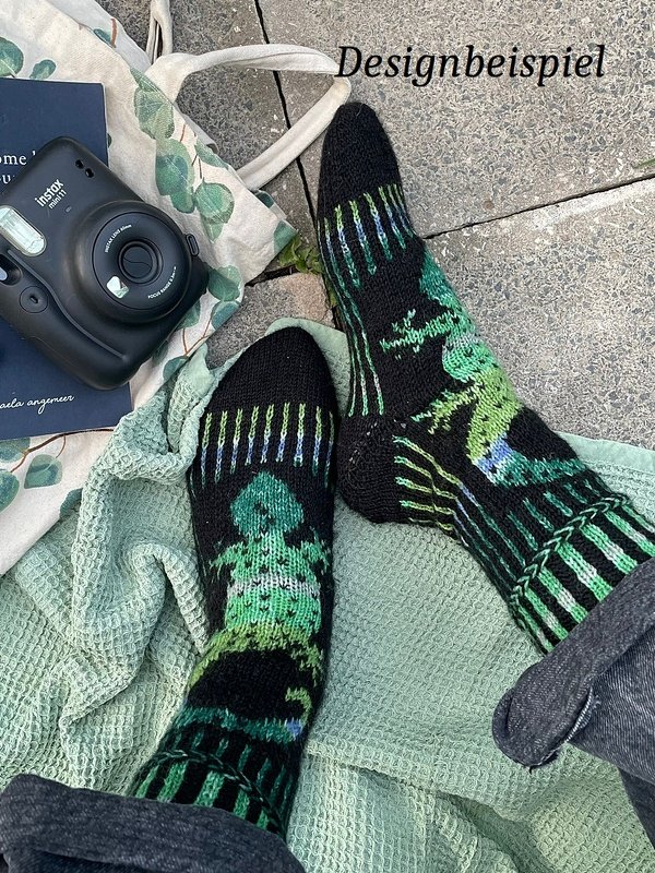 Anleitung Sockenmuster Geckomania, mit mehreren Fäden - Bild 11