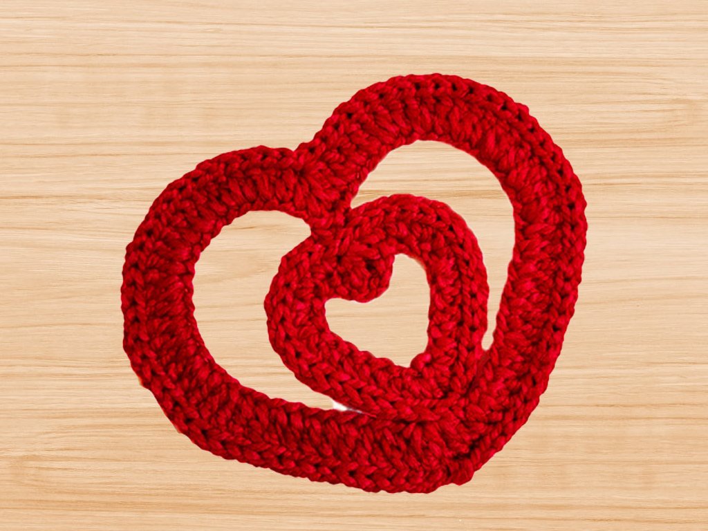 Crochet double heart pattern - Image 3