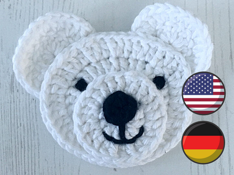 Häkelanleitung Eisbär-Applikation