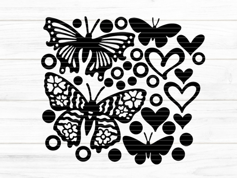 Deko Schmetterlinge Plotterdatei SVG DXF FCM