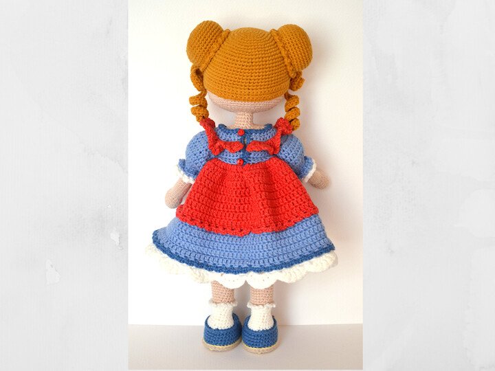 Amigurumi Puppenmuster häkeln, Spielzeug häkeln, Mädchen Eliza Puppe häkeln