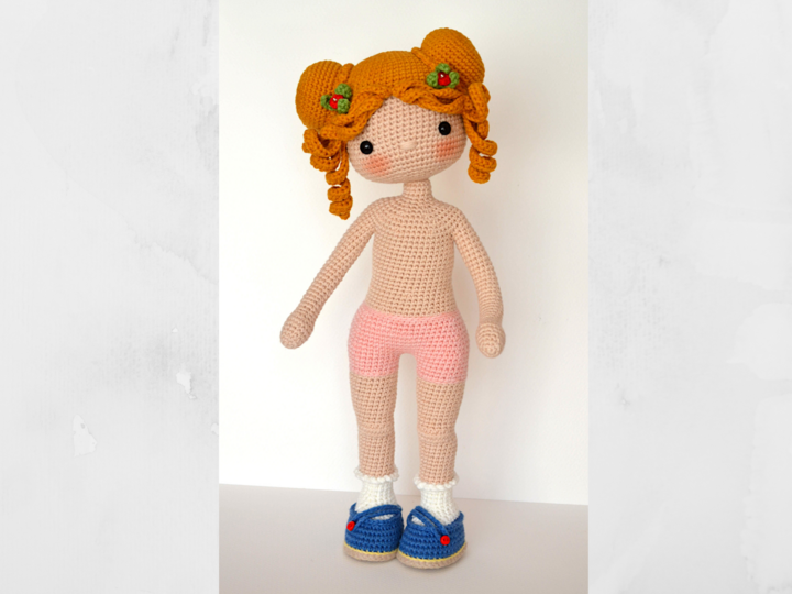 Amigurumi Puppenmuster häkeln, Spielzeug häkeln, Mädchen Eliza Puppe häkeln
