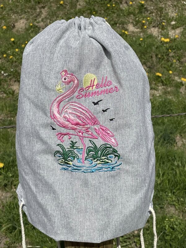 Stickdatei - Flamingo - Hello Summer - Sommer - 3 Größen