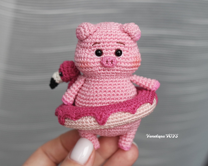 Pig Amigurumi Crochet Pattern, Crochet Piggy