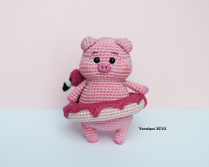 Pig Amigurumi Crochet Pattern, Crochet Piggy