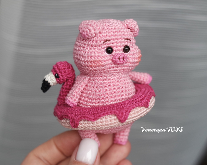 Pig Amigurumi Crochet Pattern, Crochet Piggy