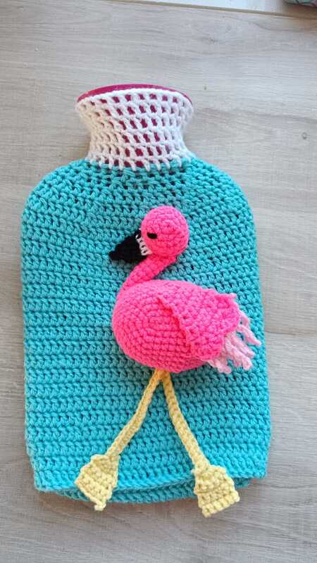 Häkelanleitung Wärmflasche Flamingo "Sommerwärme" - Bild 2