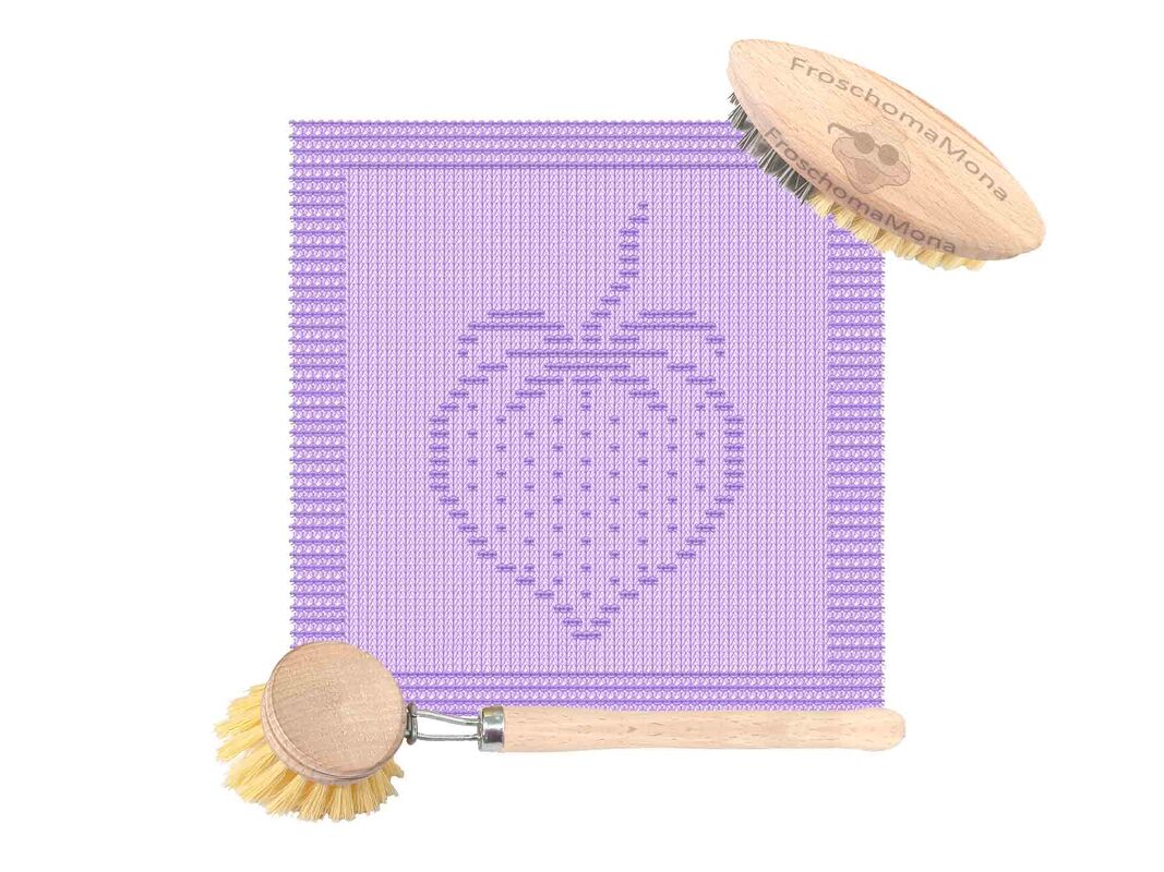 Deckchen Spültuch „ süßes Früchtchen: Erdbeere “ Waschlappen Spüli stricken - Bild 2