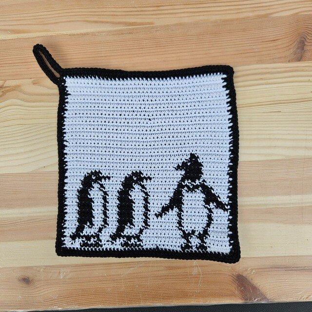 Häkelanleitung Topflappen Pinguine - Bild 4