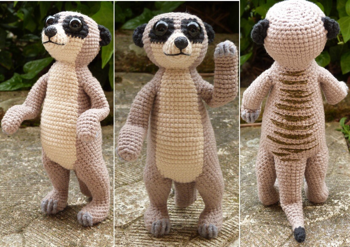 Evi Meerkat, crochet pattern for left-handers