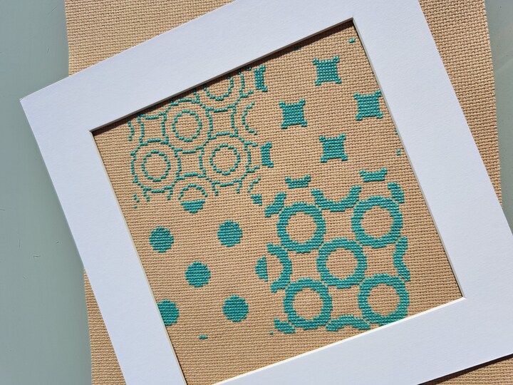 embroidery Template cross stitch geometry disassembled