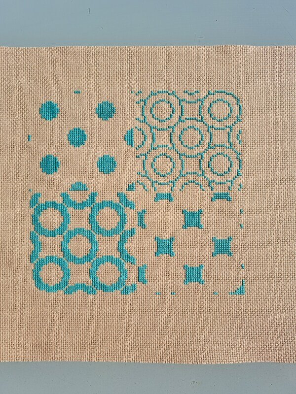 embroidery Template cross stitch geometry disassembled - Image 3
