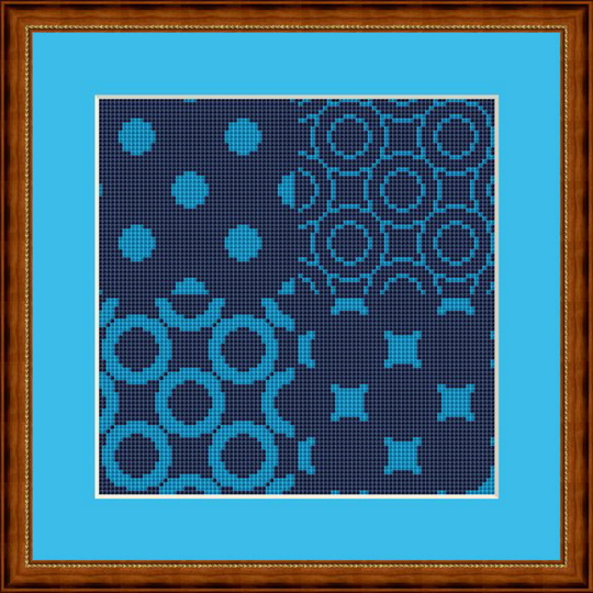 embroidery Template cross stitch geometry disassembled