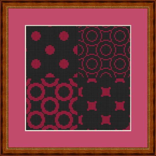 embroidery Template cross stitch geometry disassembled