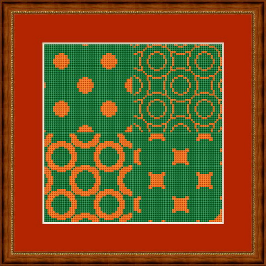 embroidery Template cross stitch geometry disassembled