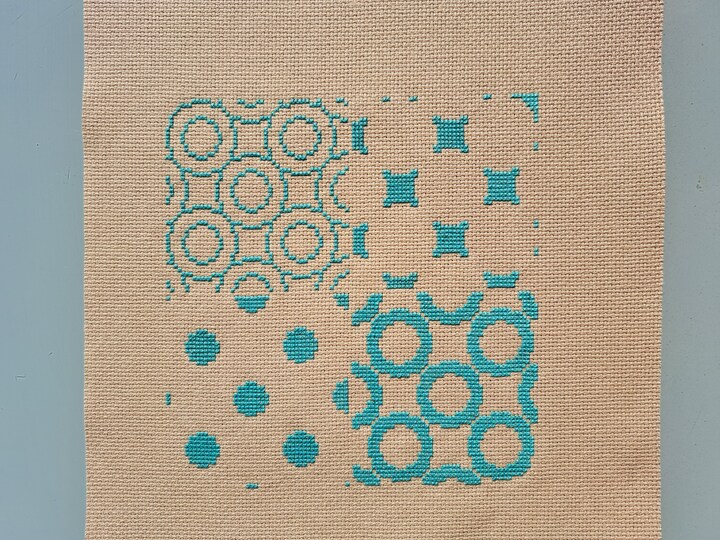 embroidery Template cross stitch geometry disassembled