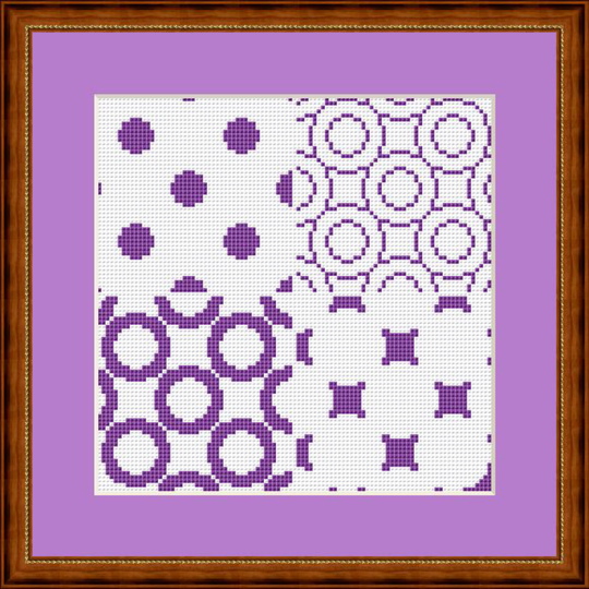 embroidery Template cross stitch geometry disassembled