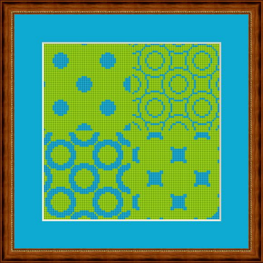 embroidery Template cross stitch geometry disassembled