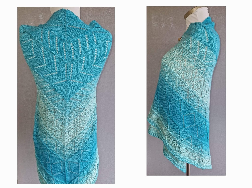 Stricktuch kreuzverdrehtes Rautentuch