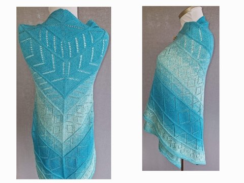 Stricktuch kreuzverdrehtes Rautentuch