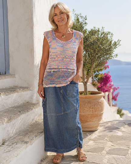 Häkelanleitung Sommertunika Damen | Netzmuster | Größe M/L | Anfänger