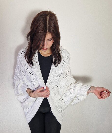 230 Strickanleitung Seelenwärmer Lochmuster Olga