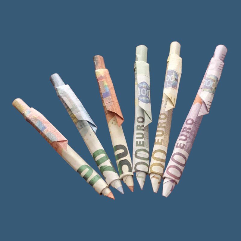 Origami Geldschein Schreibgeräte (* - **) - Bild 2