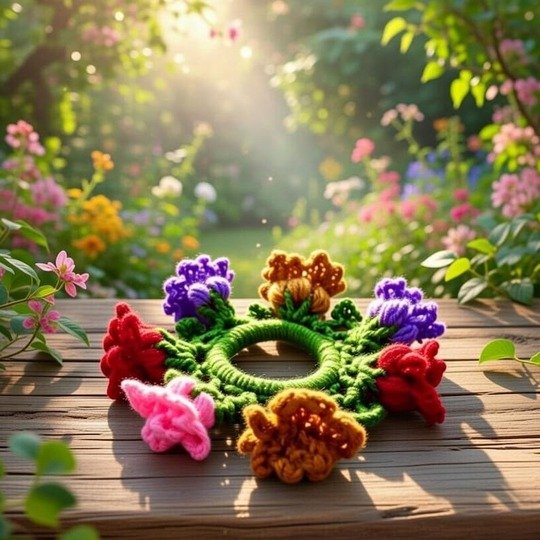 Häkelanleitung für Lotus-Scrunchie